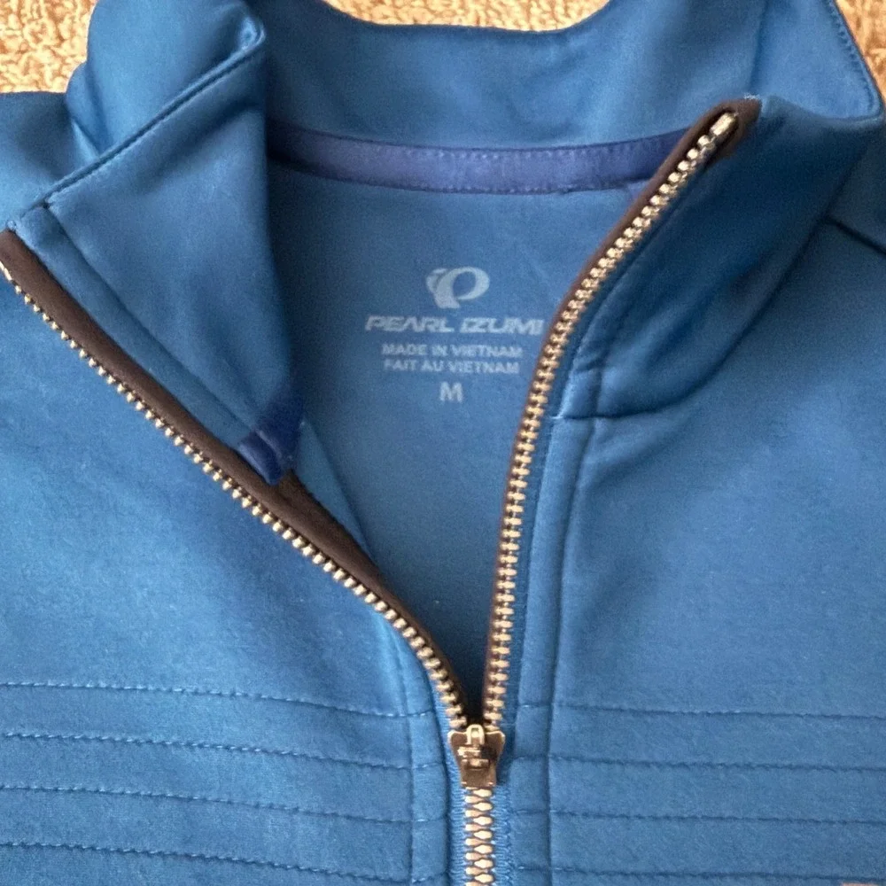 Pearl Izumi‎ Mens Blue Full Zip Cycling Jacket Large Back Pocket Size M EE25